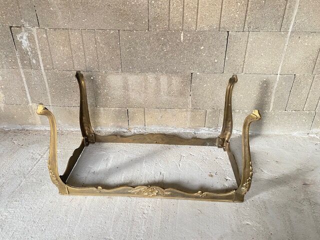 Onyx coffee table base vintage brass 1950