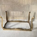 Onyx coffee table base vintage brass 1950