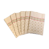 Set of 6 old tea towels nine mestizo blue flower 60 x 77 cm