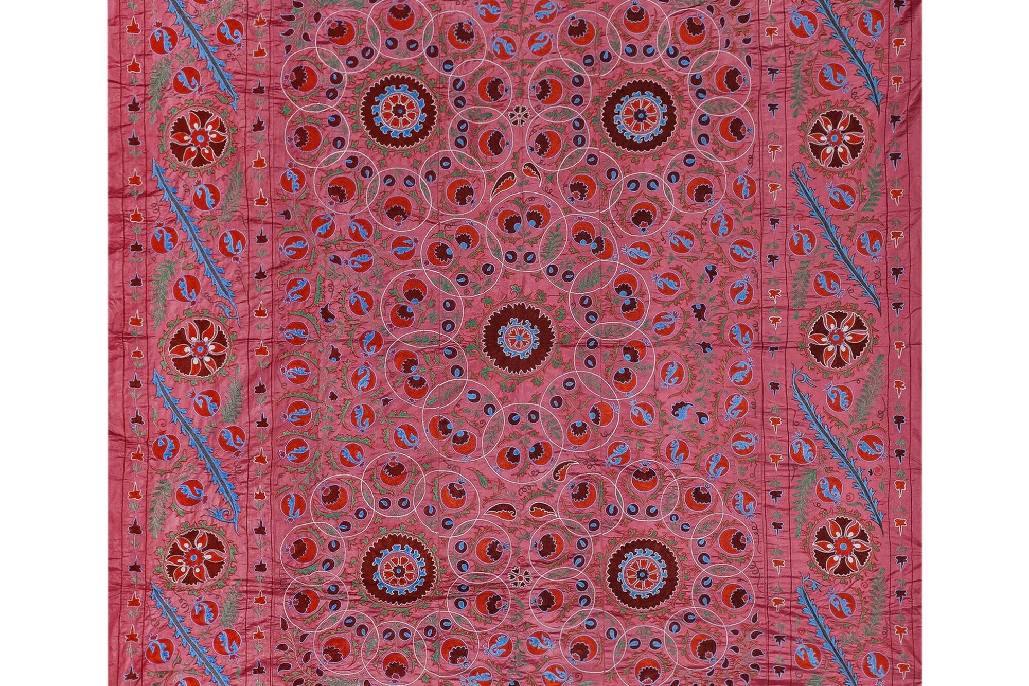 Vintage hand-embroidered tribal tapestry 245x299 cm