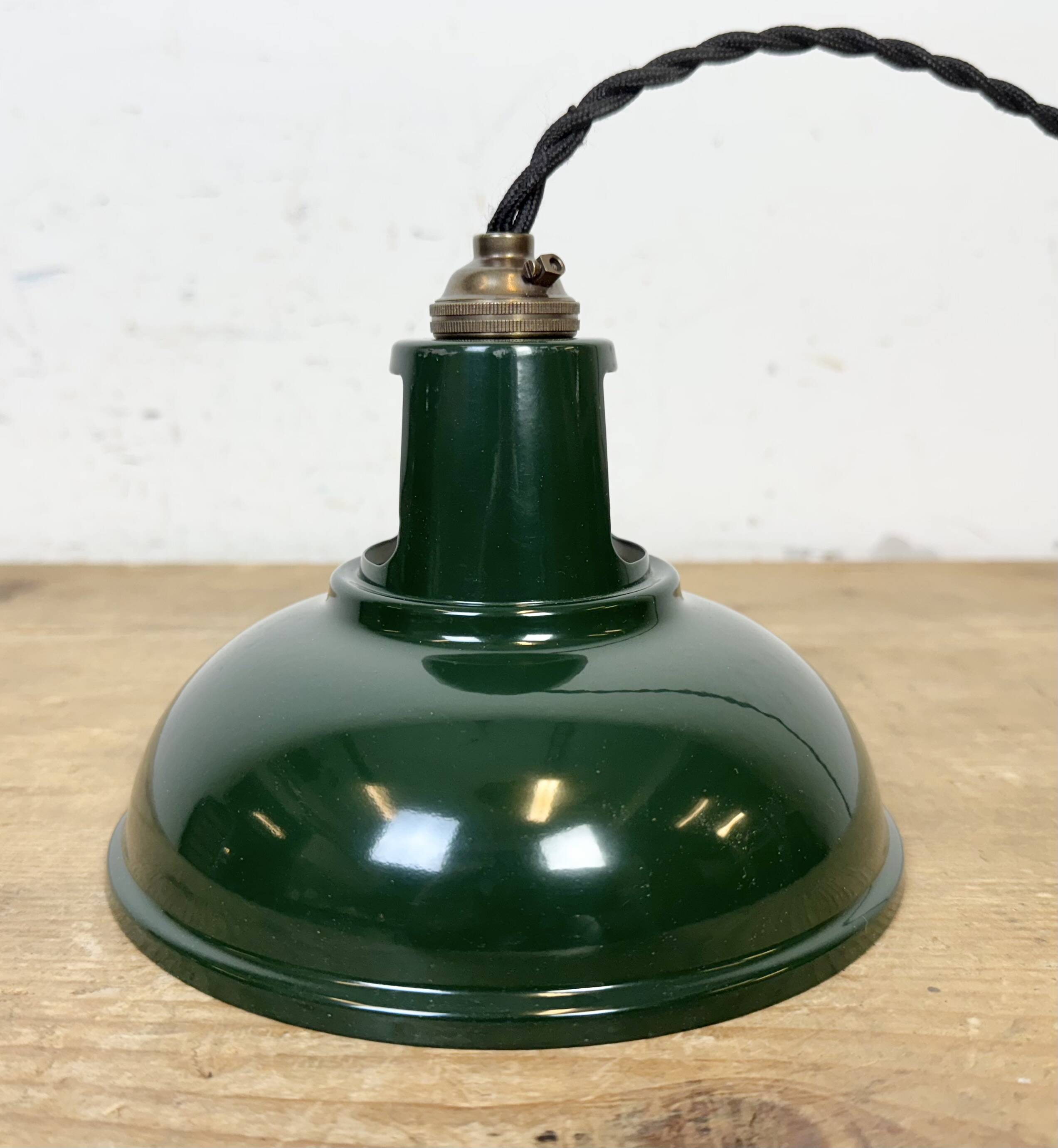 Vintage Industrial Green Painted Ceiling Lamp, 2000s