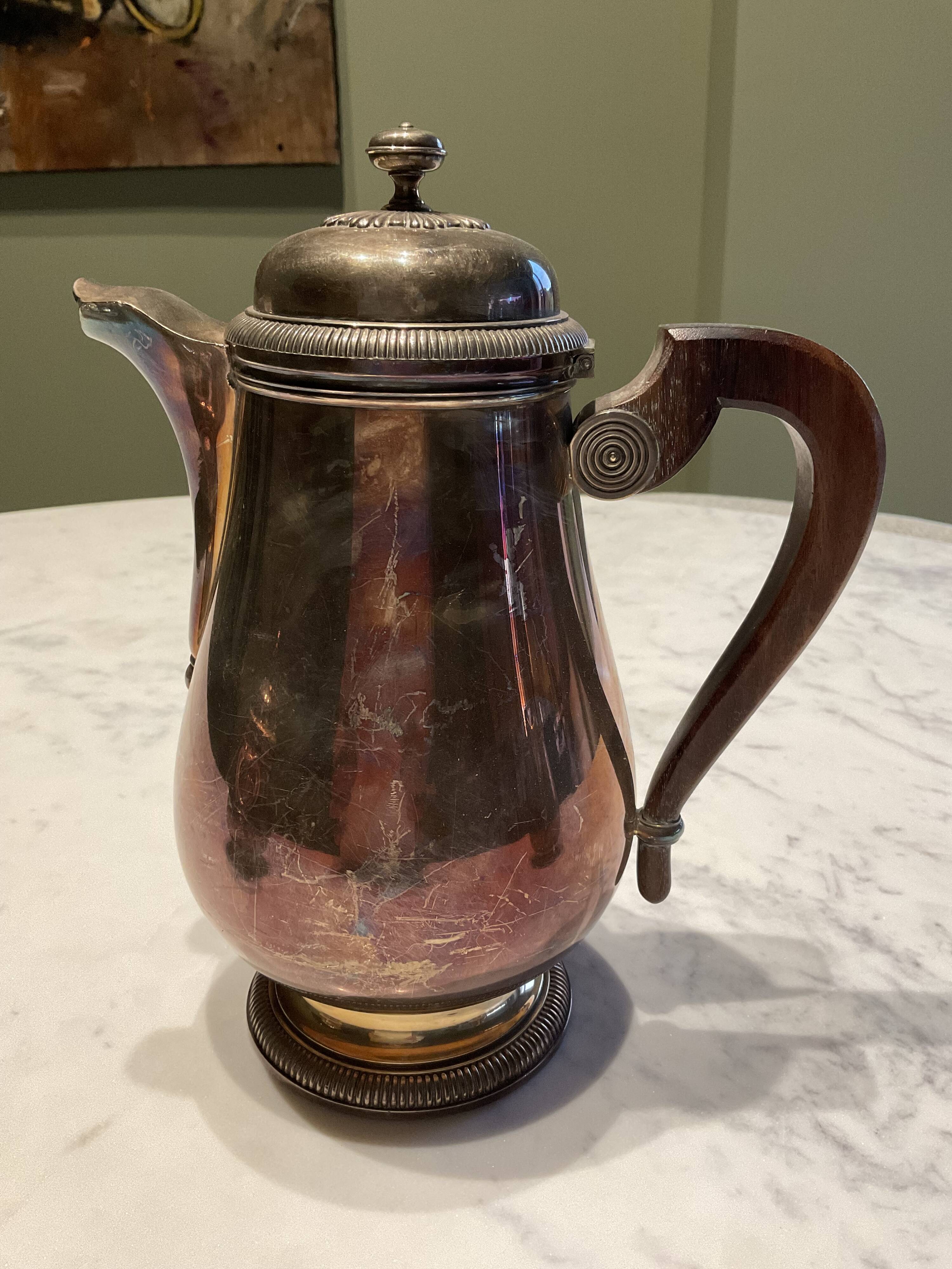 Three-piece coffee service. Christofle/Gallia. Art Deco