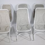 Cidue Cantilever Wire Chairs, Set of 6, 1970s