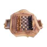 Jeux d'échecs rustique en bois d'olivier fait main