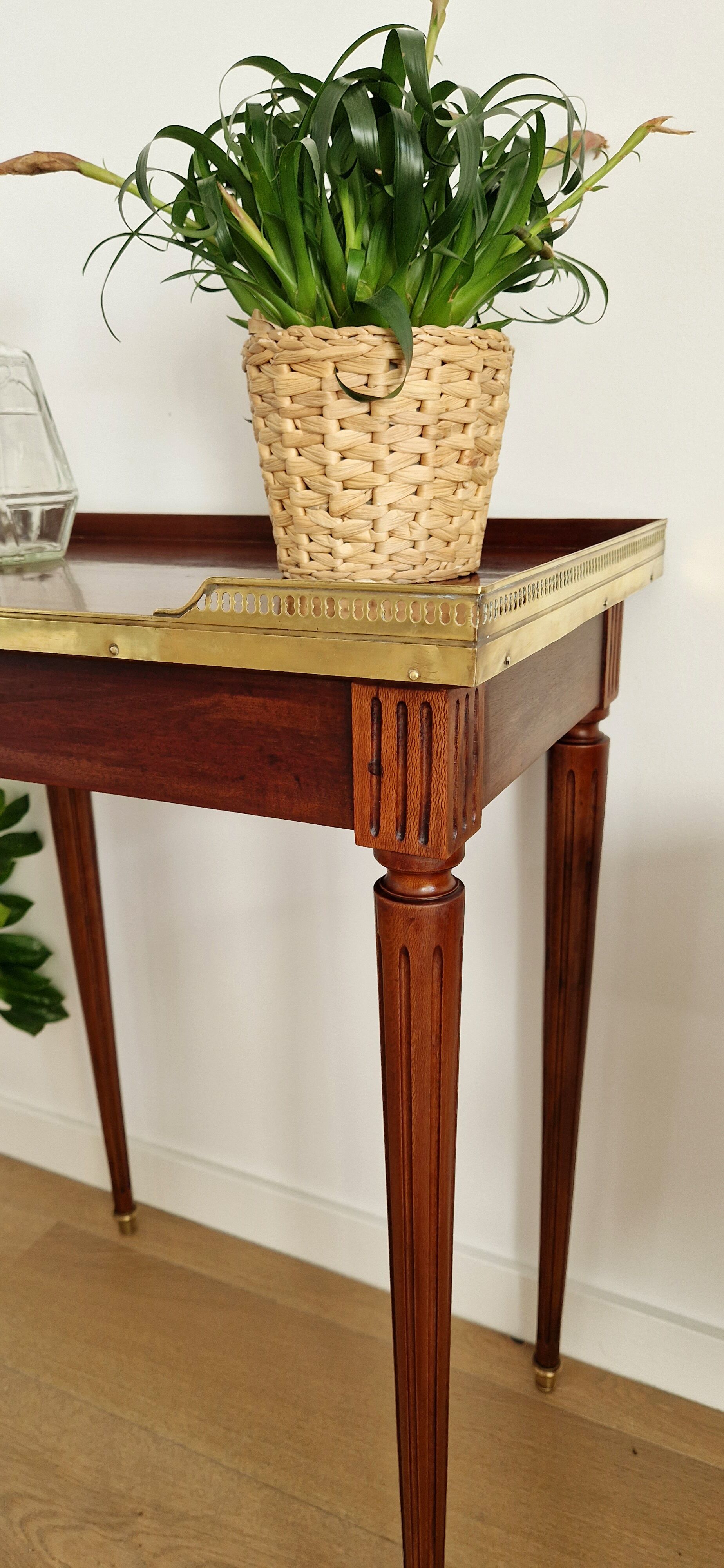 Kettle table Louis XVI mahogany style 1900