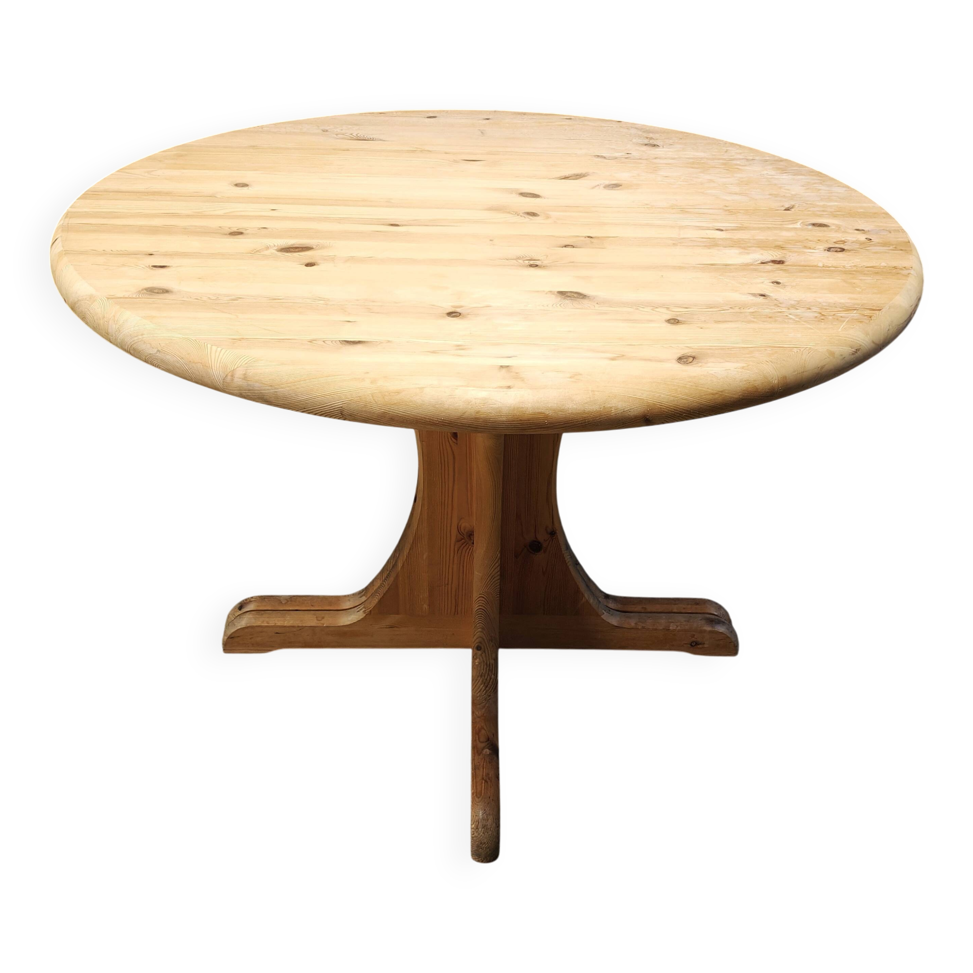 Rainer Daumiller style pine wood dining table, 1970s