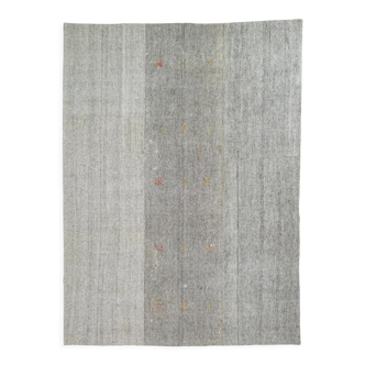 Gray tones solid vintage rug 299x398cm