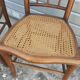 Paire de chaises de bistrot canné