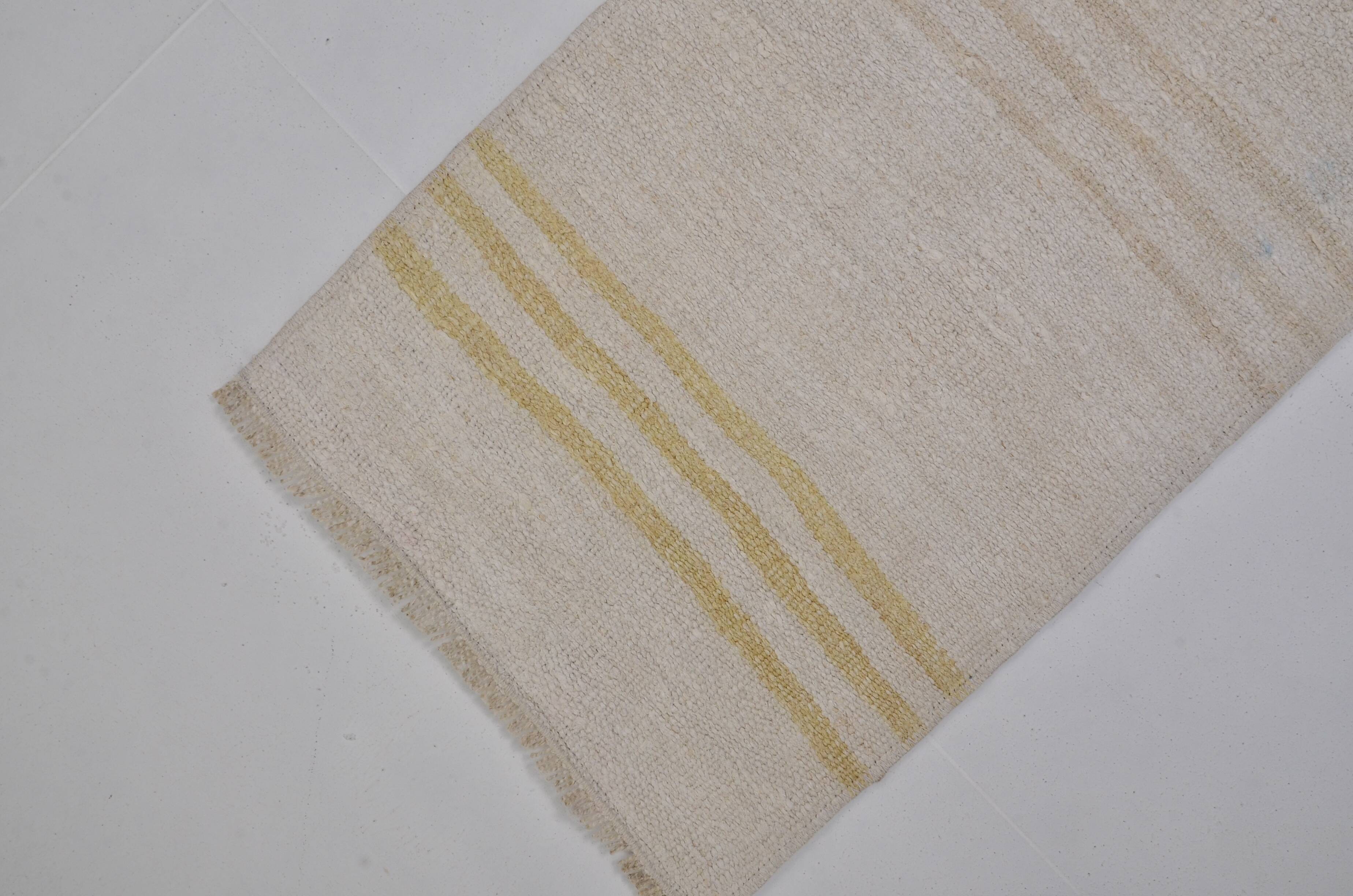 Vintage Small Handmade Hemp Kilim Sku3984