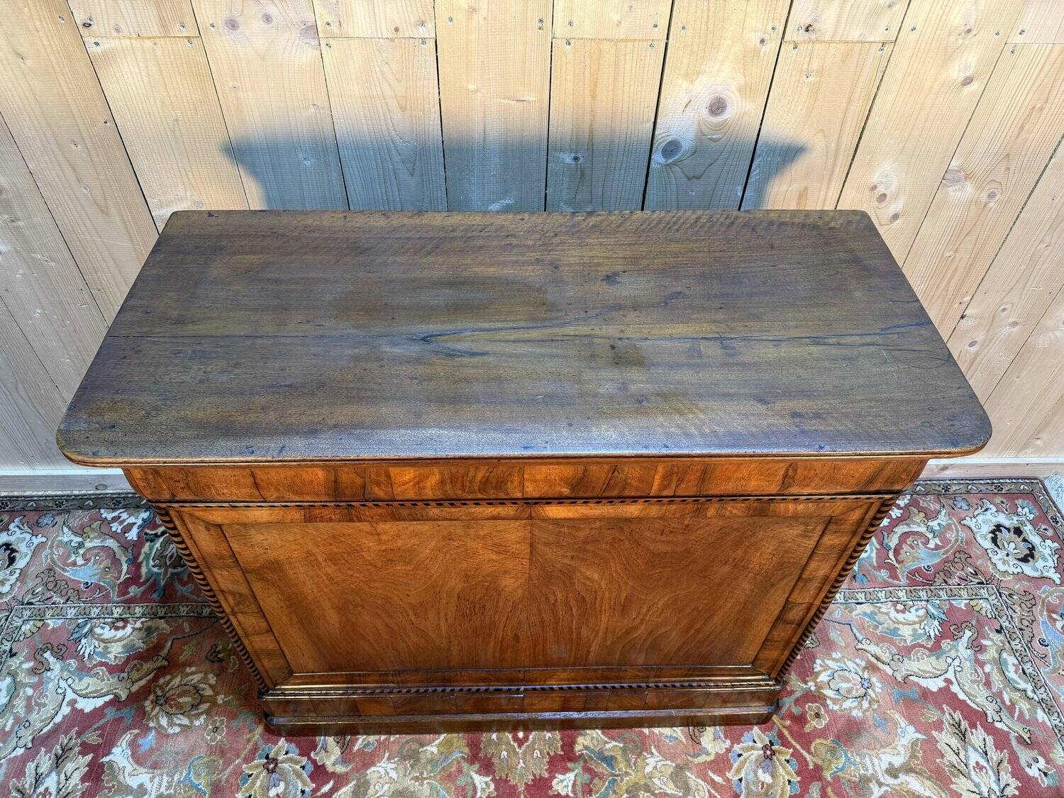 Walnut shop counter from the Louis Philippe period.