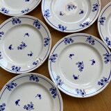 Saint Amand dessert plates blue flowers