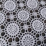 Tablecloth, crochet blanket in white cotton, artisanal and vintage