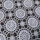 Tablecloth, crochet blanket in white cotton, artisanal and vintage