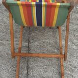 Vintage deckchair, lounge chair or chaise longue