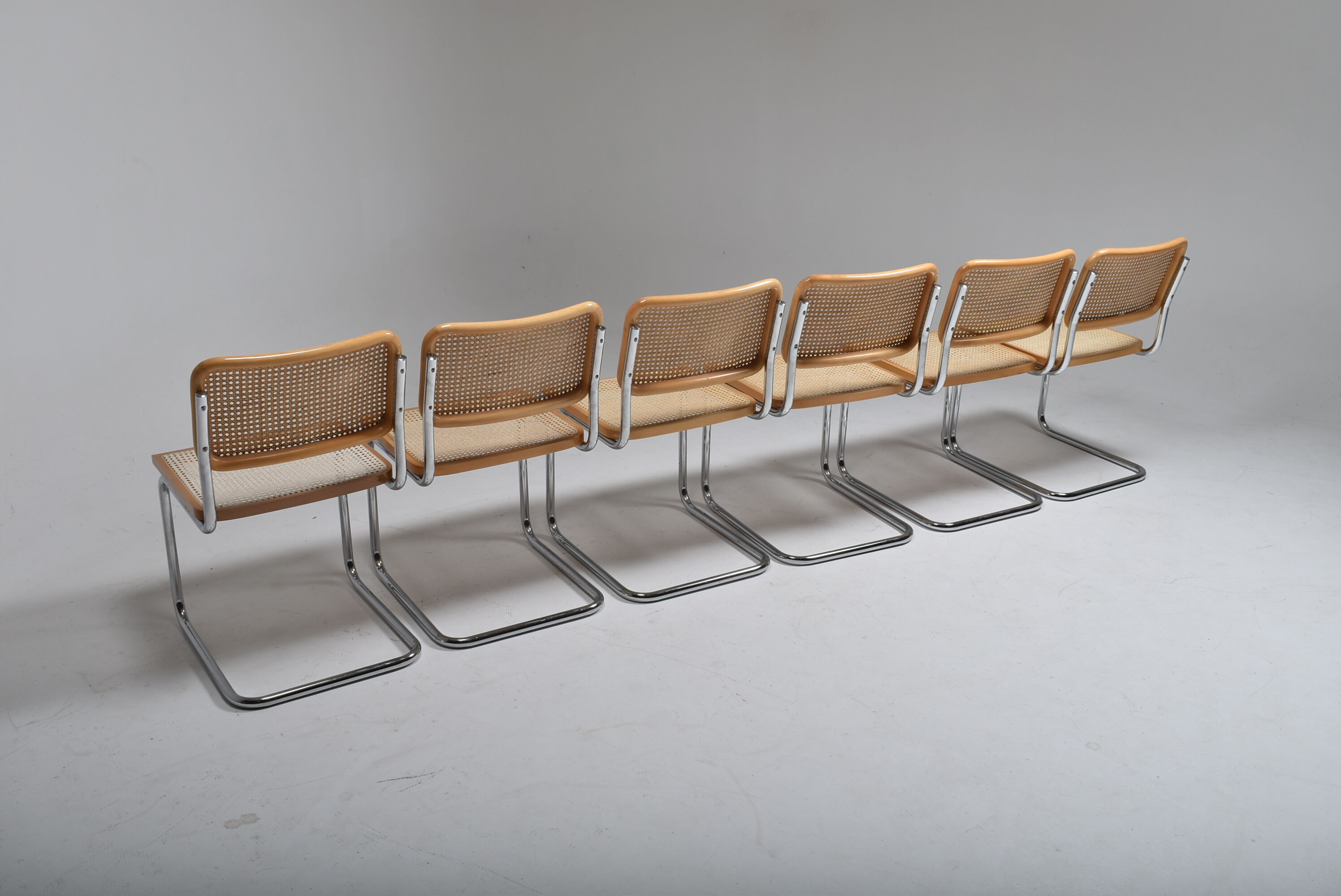 Série de 6 chaises Cesca B32 Marcel breuer Italie