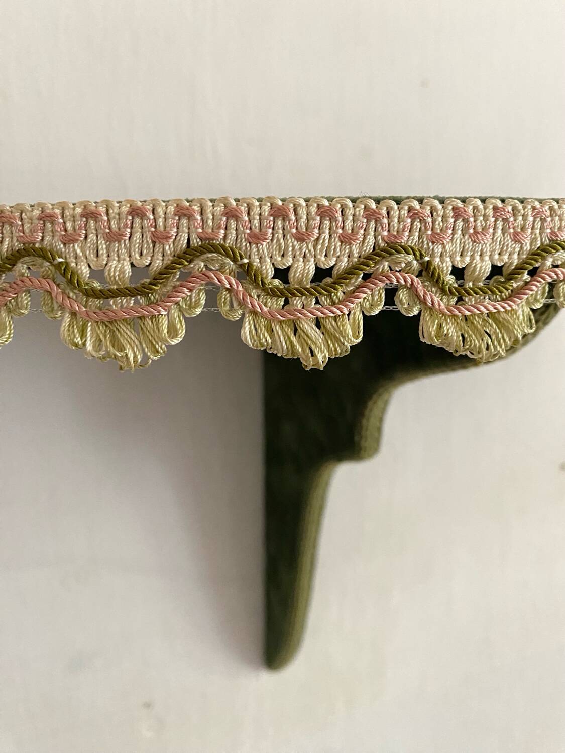 60s velvet wall shelf