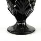 Art Deco vase, black glass, Ząbkowice, Poland, 1970s