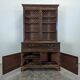 English mahogany writing desk bookcase