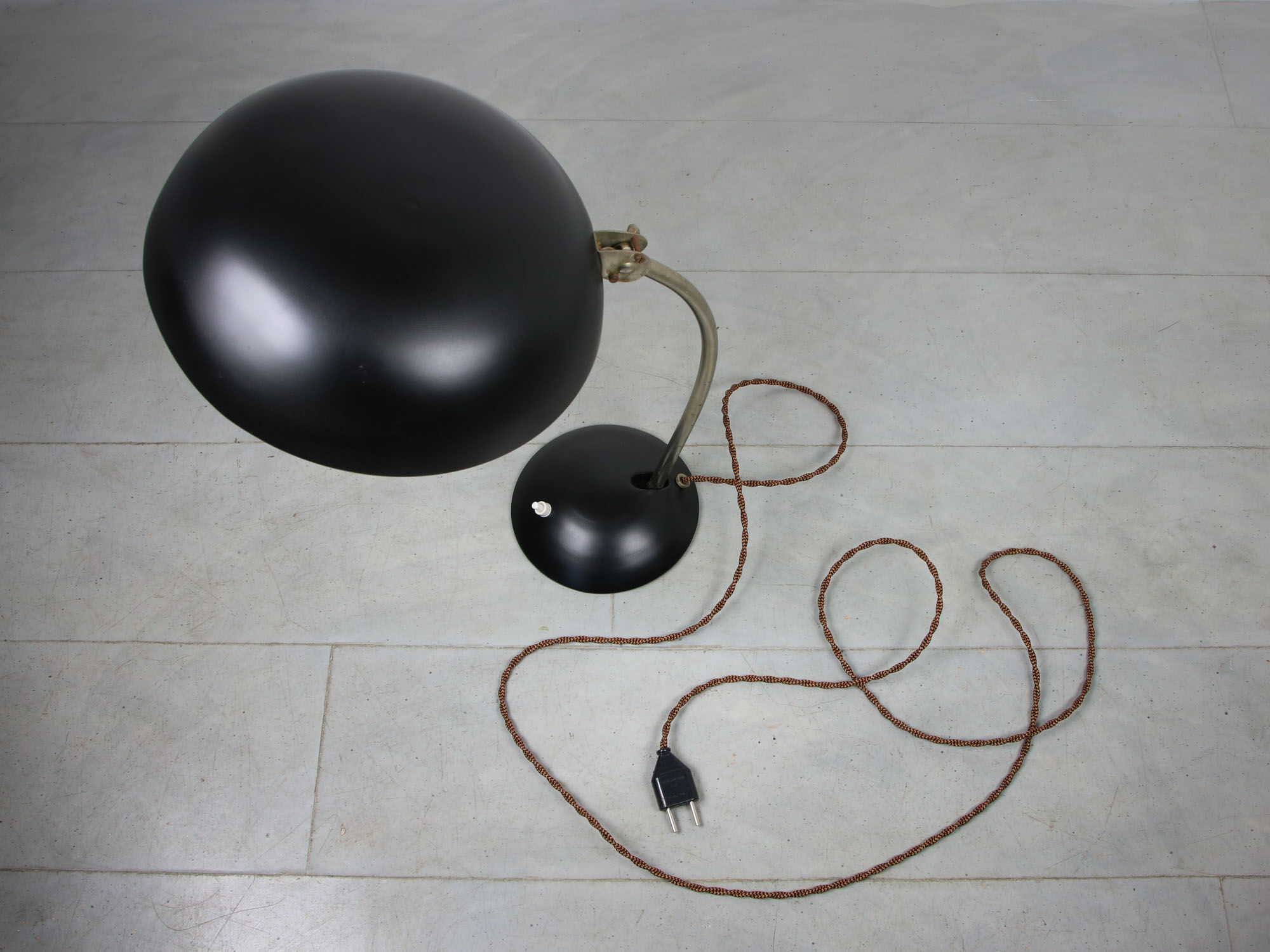 Black Bauhaus Table Lamp, 1930s
