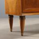 Vintage buffet in walnut veneer and burl, 1950s design.