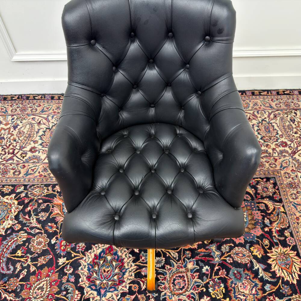 Chaise de bureau Chesterfield noire