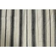 1970s Vintage Turkish Handmade Wool Cotton Brown Kilim Rug 173x369
