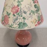 Charolles faience lamp in pink by Jacques Molin, France circa 1970.