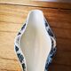Bowl sauce trinket bowl porcelain earth iron vintage blue flowers Sarreguemines