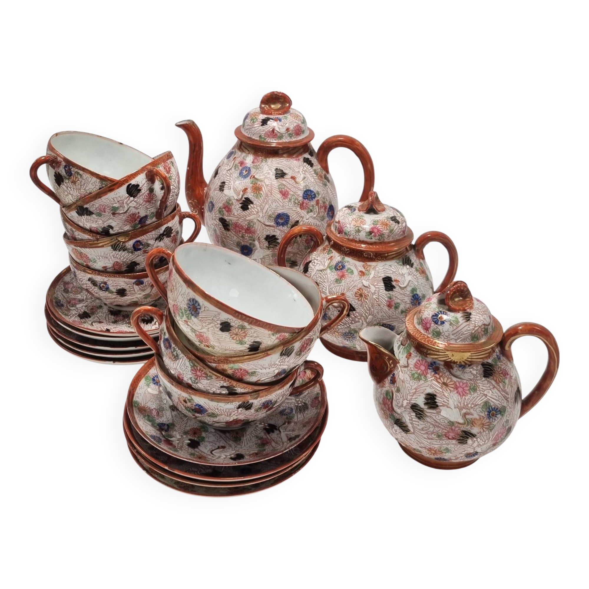Antique Japanese tea set
