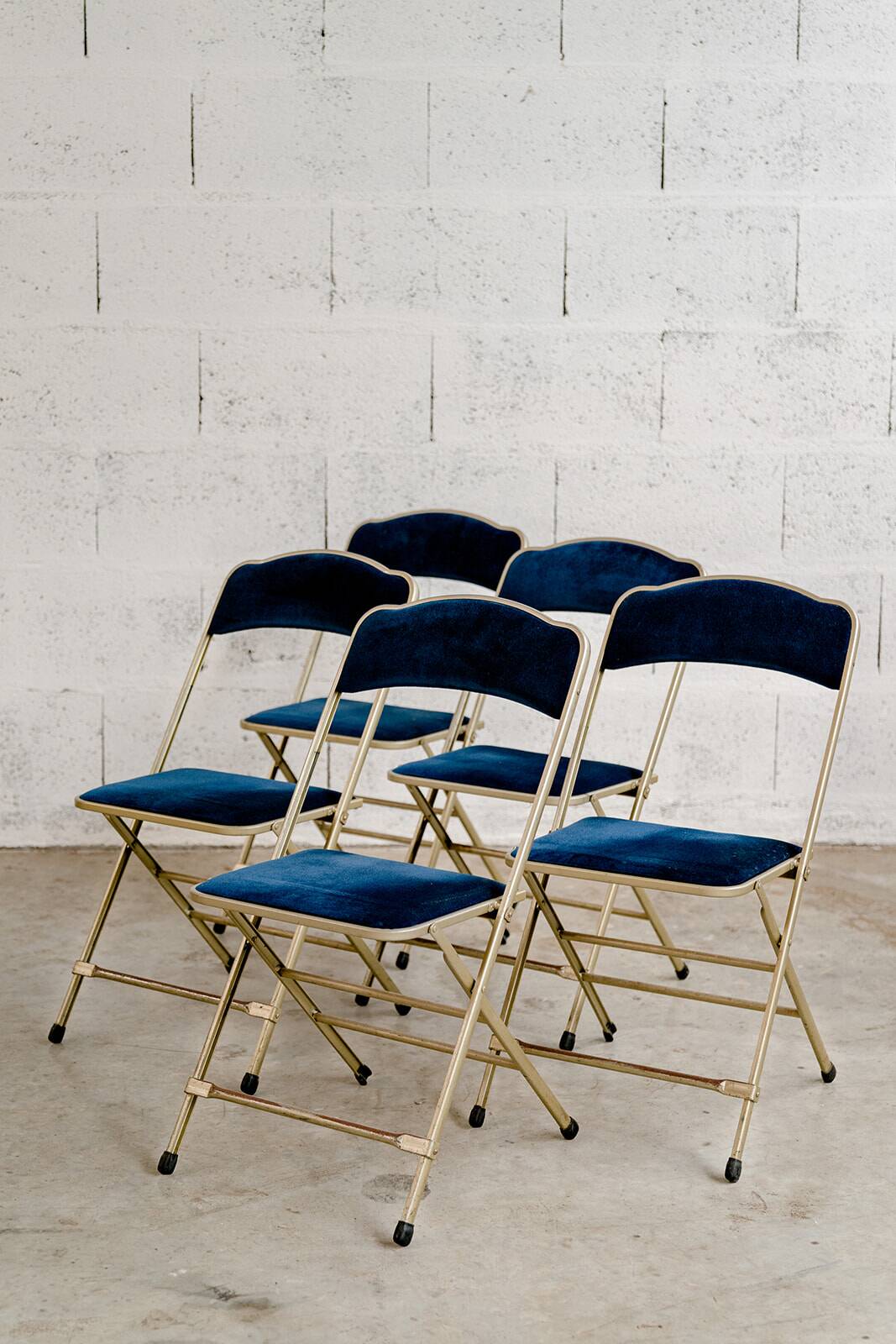 Lafuma vintage blue folding chair