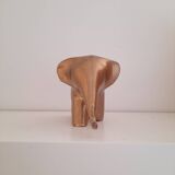 Stylized brass elephant paperweight