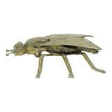 Vintage Copper Plated Fly Ashtray Figurine Italy Sixties