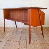 Mid-Century Danish Teak Desk by Gunner Nielsen for Tibergaard, 1960s