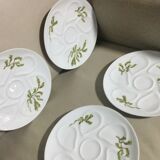 Serving six oyster plates