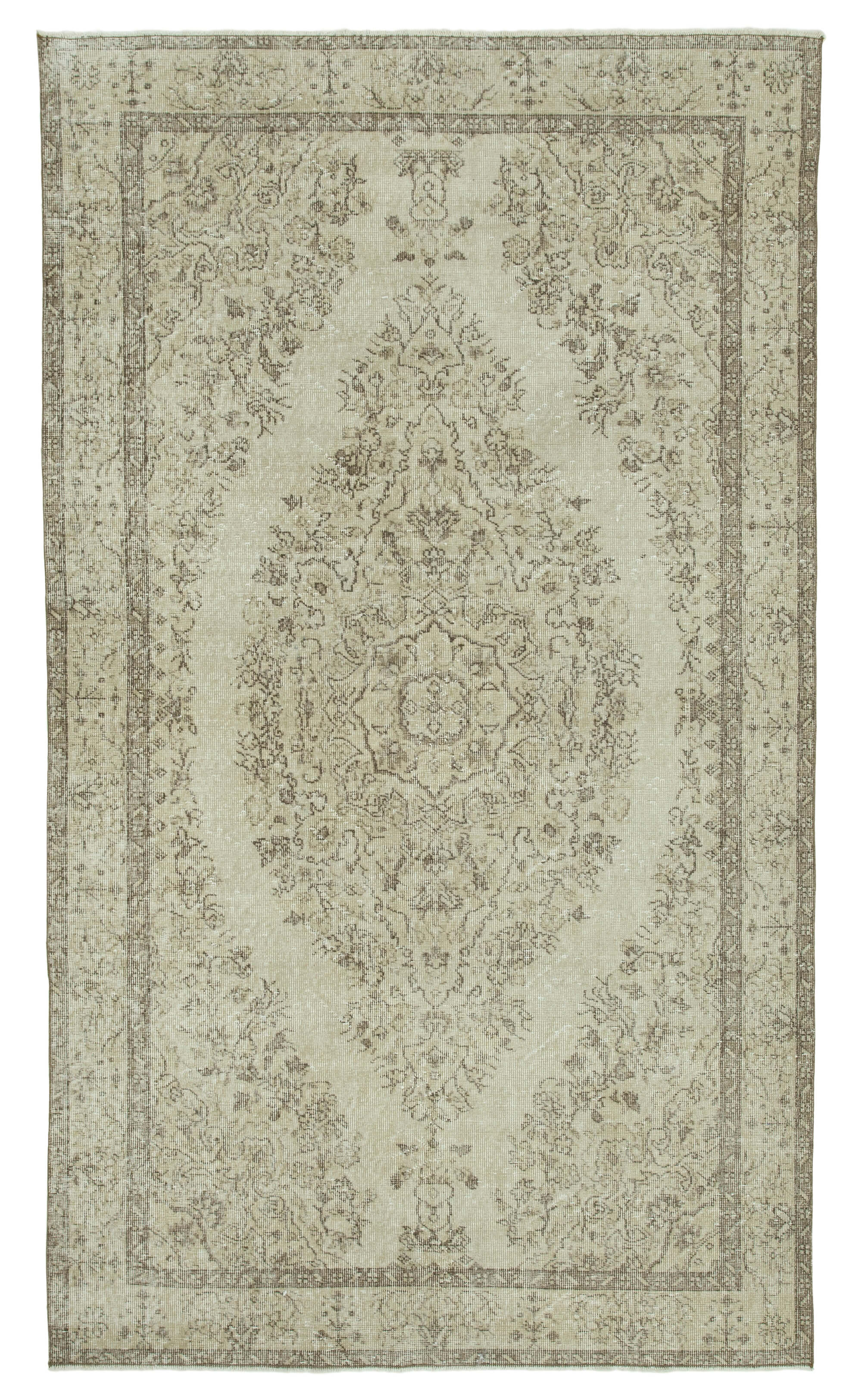 Handmade antique oriental beige carpet 170 cm x 292 cm