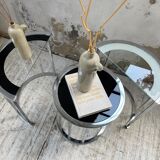 Trio of 70s chrome consoles