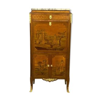 Secretary Napoleon III era has the marquetry of ruins