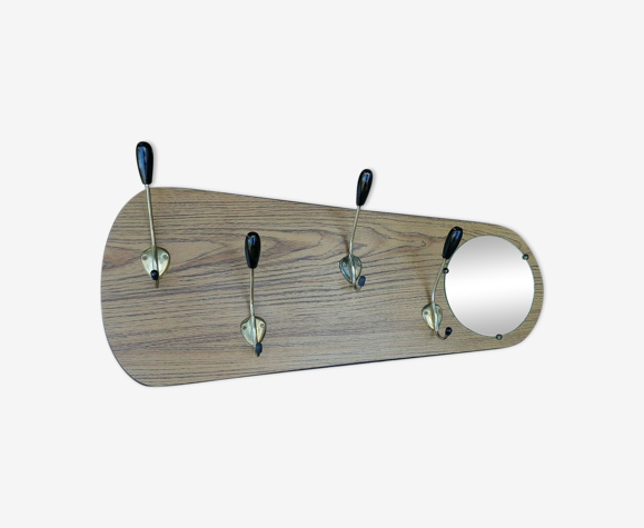Patère années 70 avec miroir