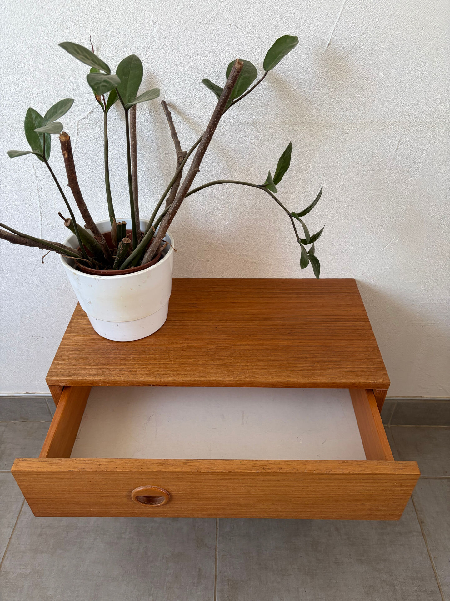 Scandinavian teak bedside table/nightstand
