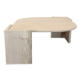 Vintage travertine coffee table from the 70s