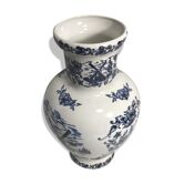 Ancien vase porcelaine molen bleu & blanc décoration vintage