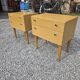 Pair of Scandinavian oak bedside tables from the 1960s.