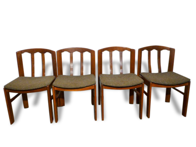 4 vintage wooden chairs