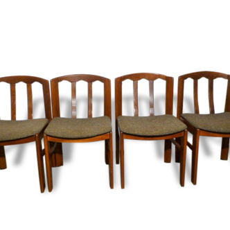 4 chaises vintage en bois