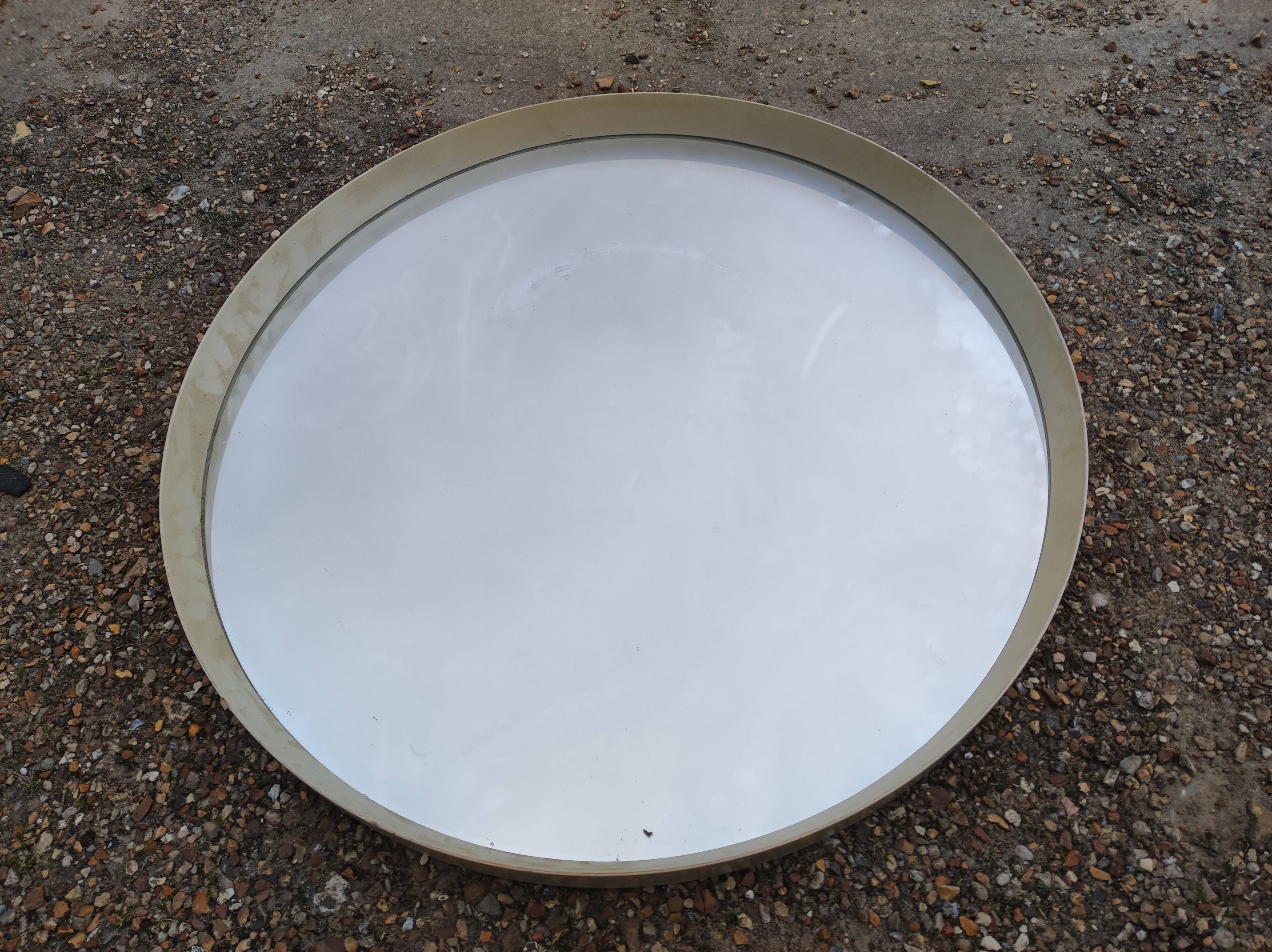Large round vintage wall mirror diameter: 75 cm