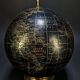 Globe terrestre vintage noir et or – Globe de bureau rotatif avec cadran de temps mondial