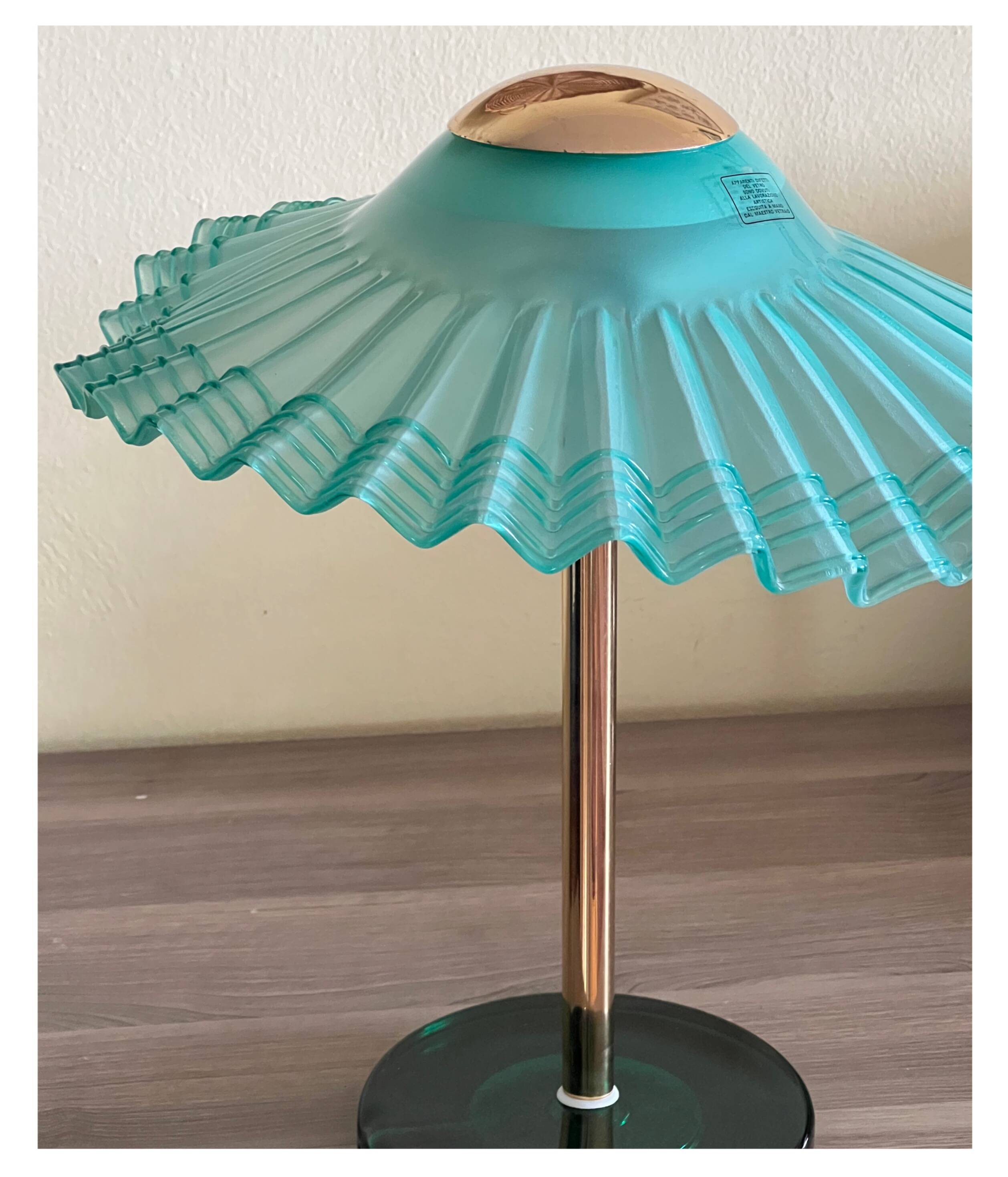 Vintage Murano Glass Table Lamp, 70s