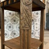 Gaspard wooden pedestal table in Art Deco style