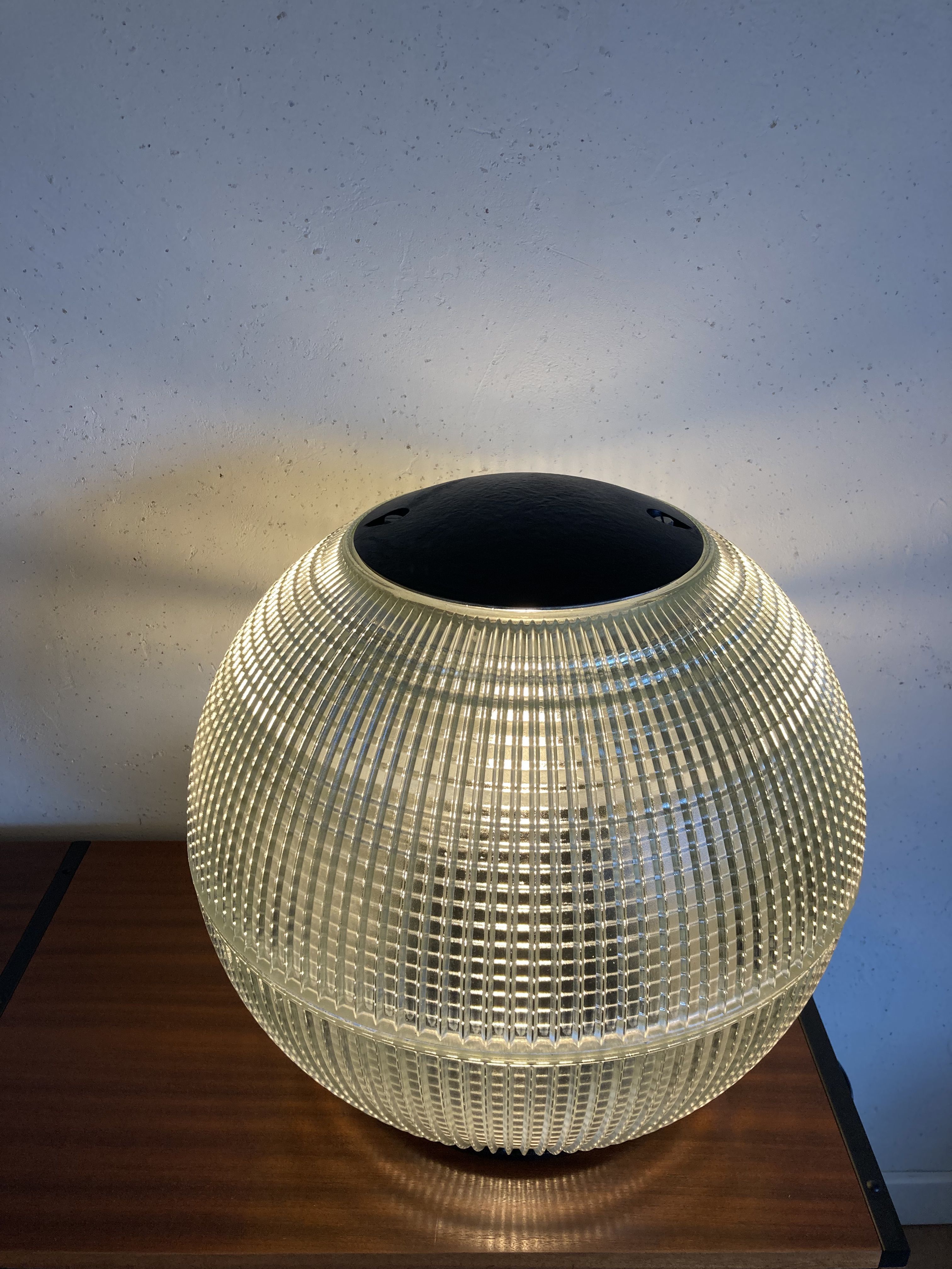 Lamp to pose holophane ball XXL vintage 60s