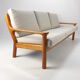 Three-seater teak sofa by Juul Kristensen for Glostrup, 1970s.